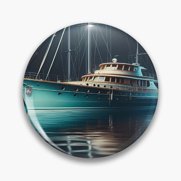 Item preview, Mystical Turquoise Yacht Classic Travel Charm designed and sold by ByDigitalDream.