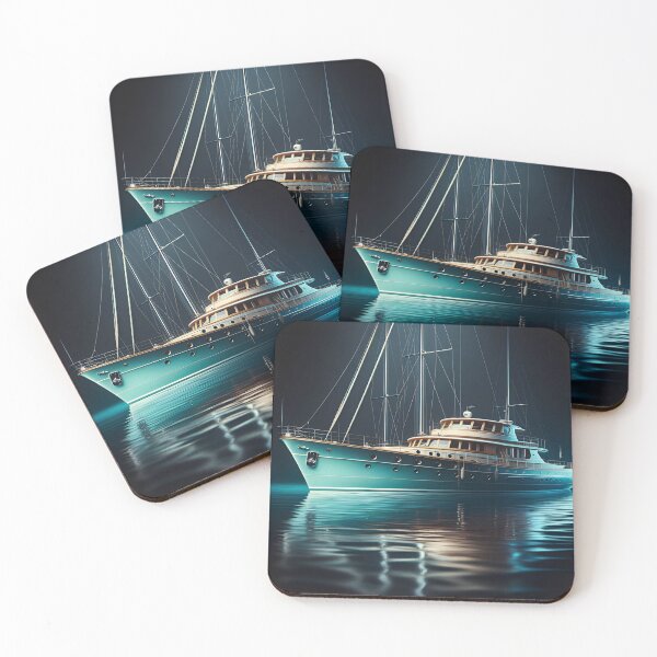 Item preview, Mystical Turquoise Yacht Classic Travel Charm designed and sold by ByDigitalDream.