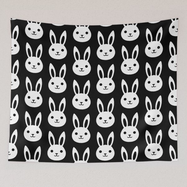 Item preview, Rabbit Pattern Black and White designed and sold by tonymagnerart.