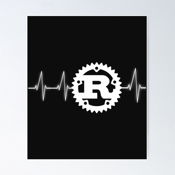 Artikel-Vorschau von Rust Programmierung Logo Herzschlag Design, designt und verkauft von ChadFette.