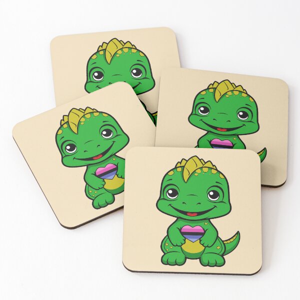 Item preview, Cute Omnisexual Pride Flag Dinosaur, Subtle Kawaii Omni Dino Design designed and sold by Travelslightly.