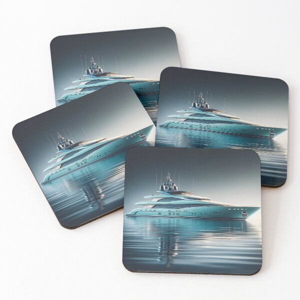 Item preview, Tranquil Turquoise: Sporty Yacht in Simplistic Style designed and sold by ByDigitalDream.