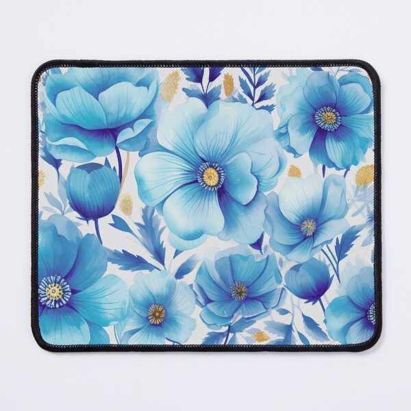 Item preview, Blue White Flower Pattern Spring Aesthetic Marguerite Blasingame Watercoloring Watercolor designed and sold by SMARTKIT DESIGNAGENCY.