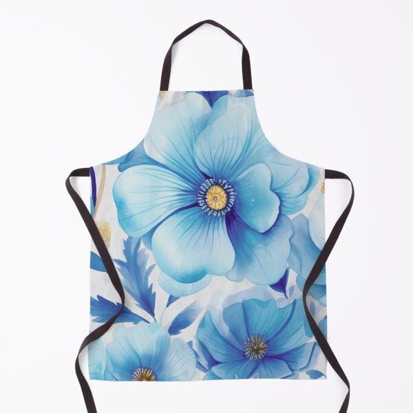 Item preview, Blue White Flower Pattern Spring Aesthetic Marguerite Blasingame Watercoloring Watercolor designed and sold by SMARTKIT  DESIGNAGENCY.