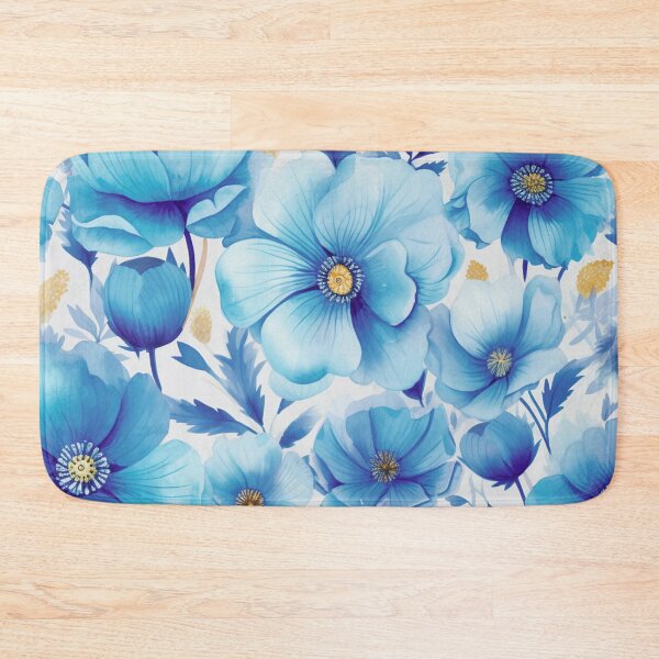 Item preview, Blue White Flower Pattern Spring Aesthetic Marguerite Blasingame Watercoloring Watercolor designed and sold by SMARTKIT  DESIGNAGENCY.