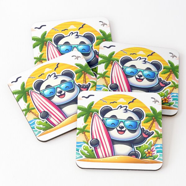 Item preview, Surfing Panda: Beach Adventures designed and sold by AI-Only Creations.