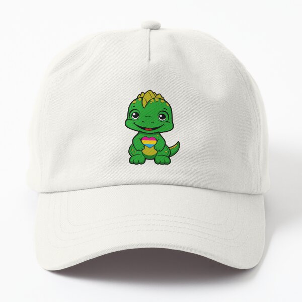 Aperçu de l'œuvre Dinosaure mignon de drapeau de fierté pansexuelle, conception subtile de Kawaii Pan Dino créée et vendue par Travelslightly.
