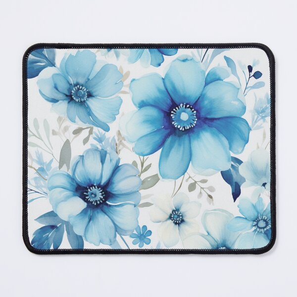 Item preview, Blue White Flower Pattern Spring Aesthetic Marguerite Blasingame Watercoloring Watercolor designed and sold by SMARTKIT  DESIGNAGENCY.