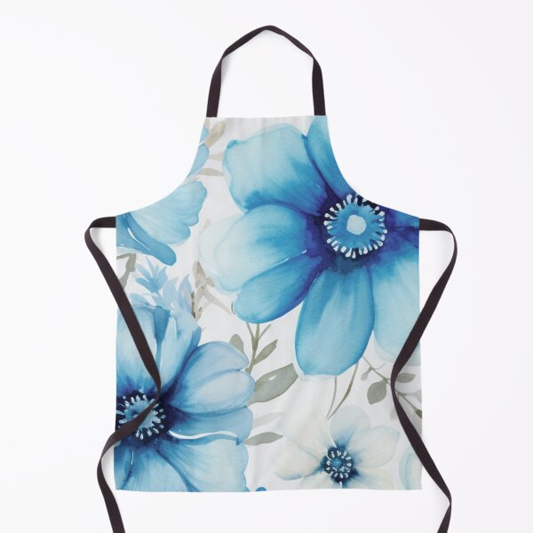 Item preview, Blue White Flower Pattern Spring Aesthetic Marguerite Blasingame Watercoloring Watercolor designed and sold by SMARTKIT  DESIGNAGENCY.
