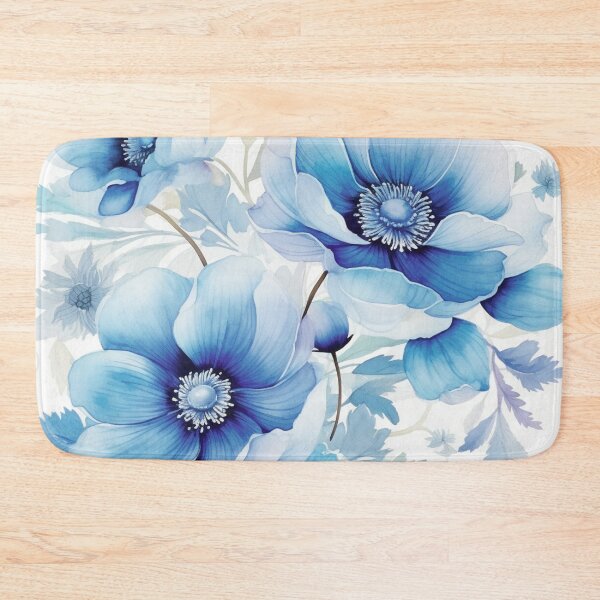 Item preview, Blue White Flower Pattern Spring Aesthetic Marguerite Blasingame Watercoloring Watercolor designed and sold by SMARTKIT  DESIGNAGENCY.