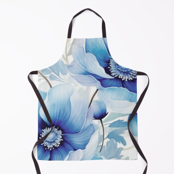 Item preview, Blue White Flower Pattern Spring Aesthetic Marguerite Blasingame Watercoloring Watercolor designed and sold by SMARTKIT  DESIGNAGENCY.