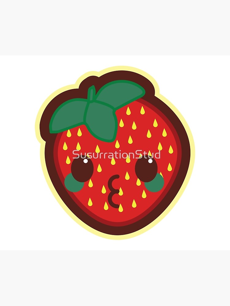 Cute Kawaii Anime Fruit Cartoon Emoji - Red Apple #1 Vinyl Decal