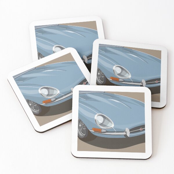 Item preview, British Classic Sports Car Type E Blue designed and sold by Steve Kidd Art.
