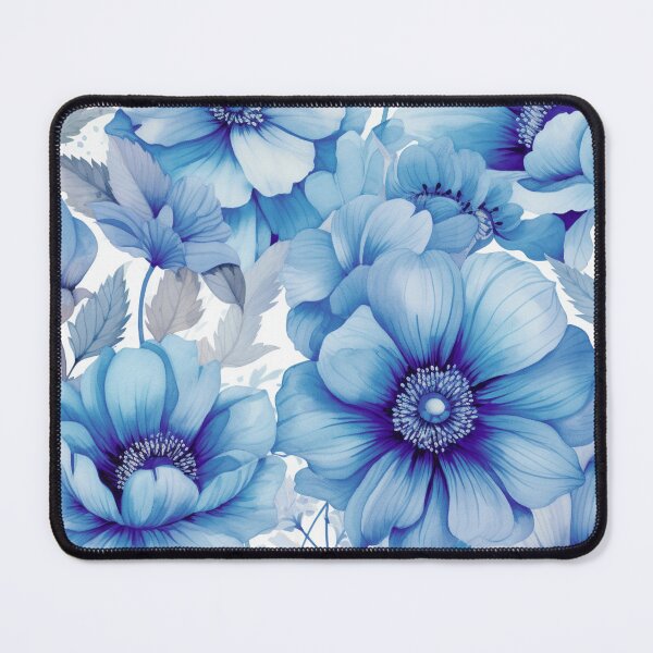 Item preview, Blue White Flower Pattern Spring Aesthetic Marguerite Blasingame Watercoloring Watercolor designed and sold by SMARTKIT  DESIGNAGENCY.