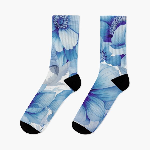 Item preview, Blue White Flower Pattern Spring Aesthetic Marguerite Blasingame Watercoloring Watercolor designed and sold by SMARTKIT  DESIGNAGENCY.