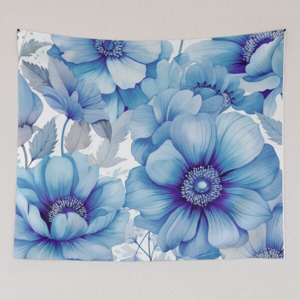 Item preview, Blue White Flower Pattern Spring Aesthetic Marguerite Blasingame Watercoloring Watercolor designed and sold by SMARTKIT  DESIGNAGENCY.