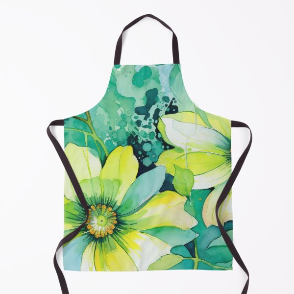 Item preview, Green White Flower Pattern Spring Aesthetic Marguerite Blasingame Watercoloring Watercolor designed and sold by SMARTKIT  DESIGNAGENCY.