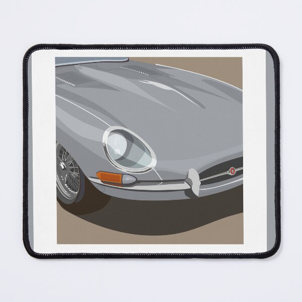 Item preview, Classic British Sports Car Type E Silver Grey designed and sold by Steve Kidd Art.