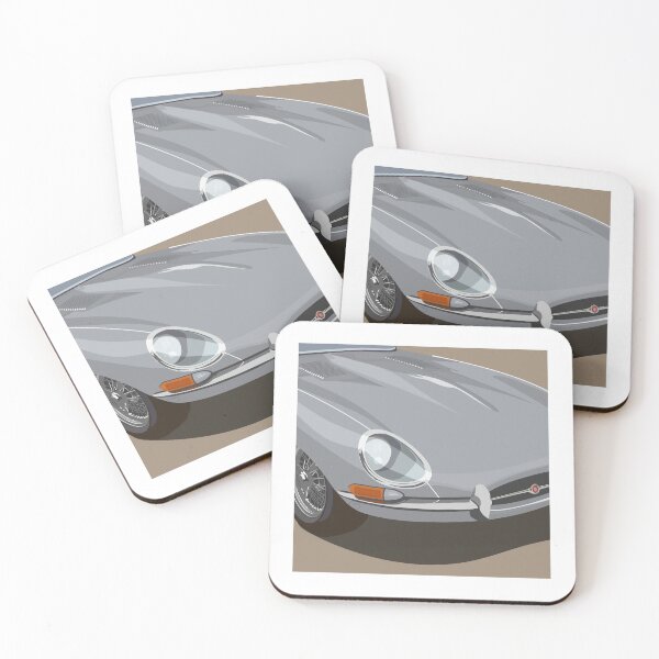 Item preview, Classic British Sports Car Type E Silver Grey designed and sold by Steve Kidd Art.