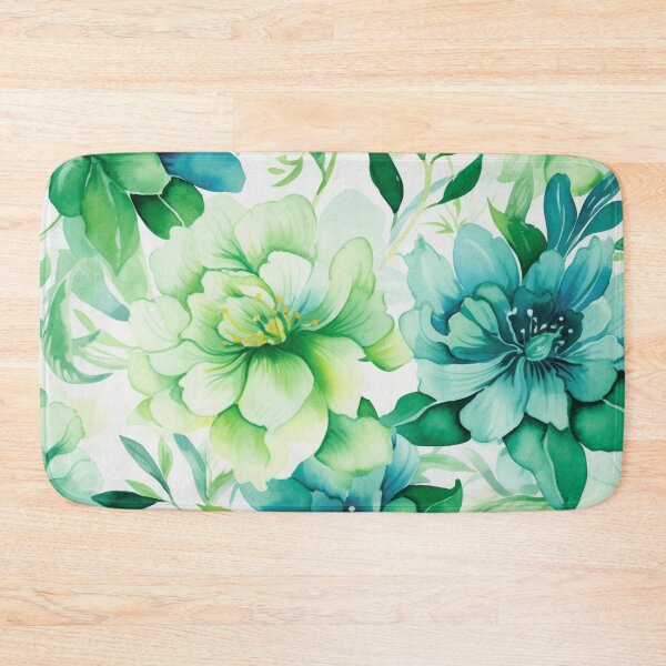 Item preview, Green White Flower Pattern Spring Aesthetic Marguerite Blasingame Watercoloring Watercolor designed and sold by SMARTKIT  DESIGNAGENCY.