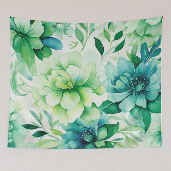 Item preview, Green White Flower Pattern Spring Aesthetic Marguerite Blasingame Watercoloring Watercolor designed and sold by SMARTKIT  DESIGNAGENCY.