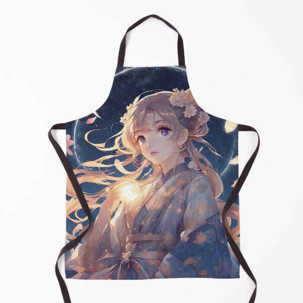 Item preview, Minato - Moonlit Night Reverie: Anime girl in pink under a starry sky designed and sold by BPMagic.