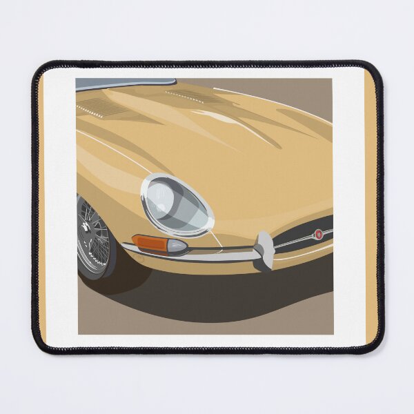 Item preview, Classic British Sports Car Type E Yellow designed and sold by Steve Kidd Art.