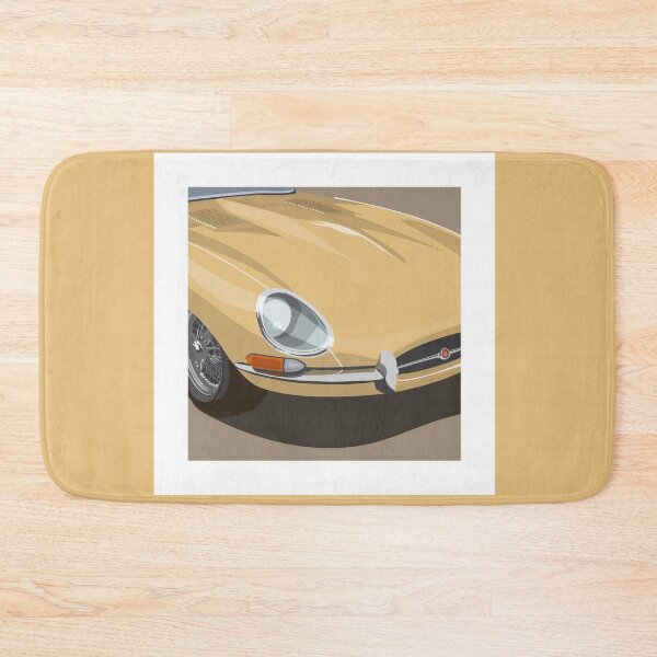 Item preview, Classic British Sports Car Type E Yellow designed and sold by Steve Kidd Art.