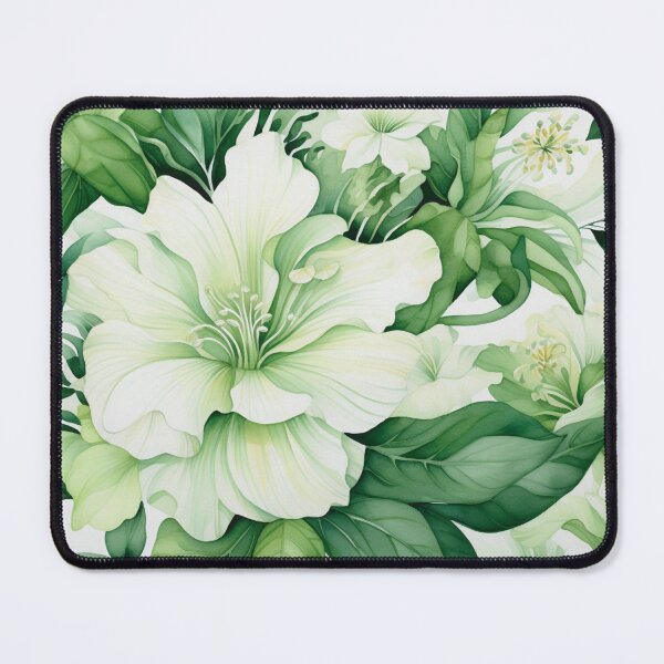 Item preview, Green White Flower Pattern Spring Aesthetic Marguerite Blasingame Watercoloring Watercolor designed and sold by SMARTKIT  DESIGNAGENCY.