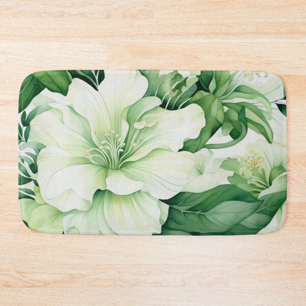 Item preview, Green White Flower Pattern Spring Aesthetic Marguerite Blasingame Watercoloring Watercolor designed and sold by SMARTKIT  DESIGNAGENCY.