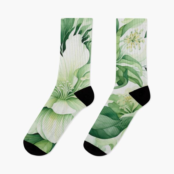 Item preview, Green White Flower Pattern Spring Aesthetic Marguerite Blasingame Watercoloring Watercolor designed and sold by SMARTKIT  DESIGNAGENCY.