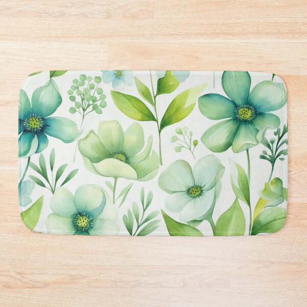 Item preview, Green White Flower Pattern Spring Aesthetic Marguerite Blasingame Watercoloring Watercolor designed and sold by SMARTKIT  DESIGNAGENCY.