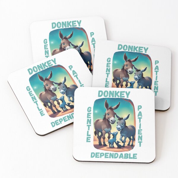 Item preview, Donkey family playing with kitten designed and sold by CeeLeeGifts.