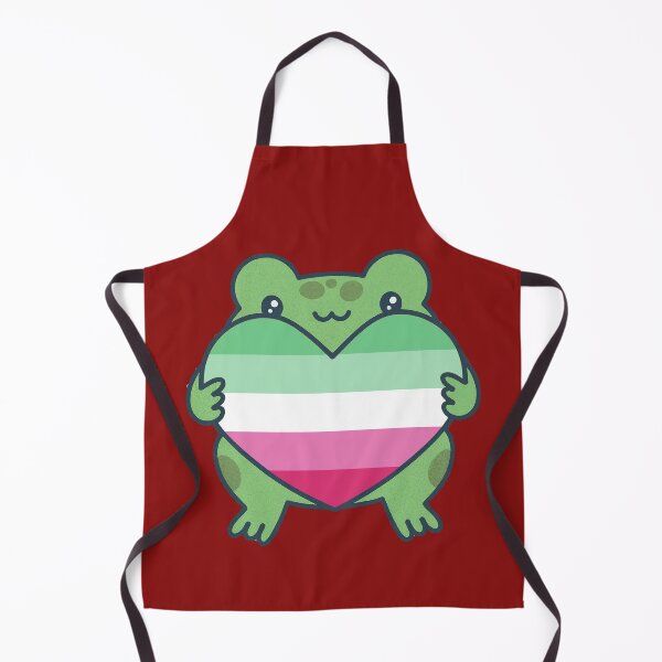 Item preview, Cute Frog holding a heart with Abrosexual Pride Flag Colors , Abrosexual  Design designed and sold by Travelslightly.