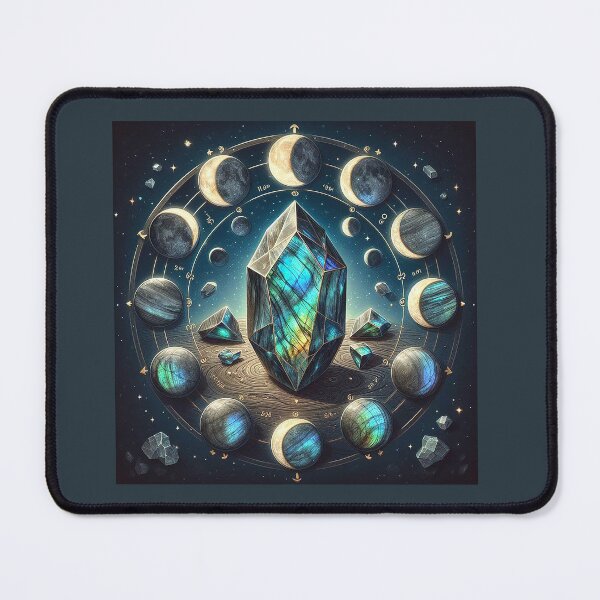 Item preview, Laboadite with Phases of the moon designed and sold by PickledjoArt.