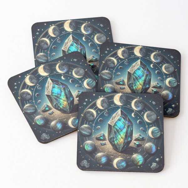 Item preview, Laboadite with Phases of the moon designed and sold by PickledjoArt.