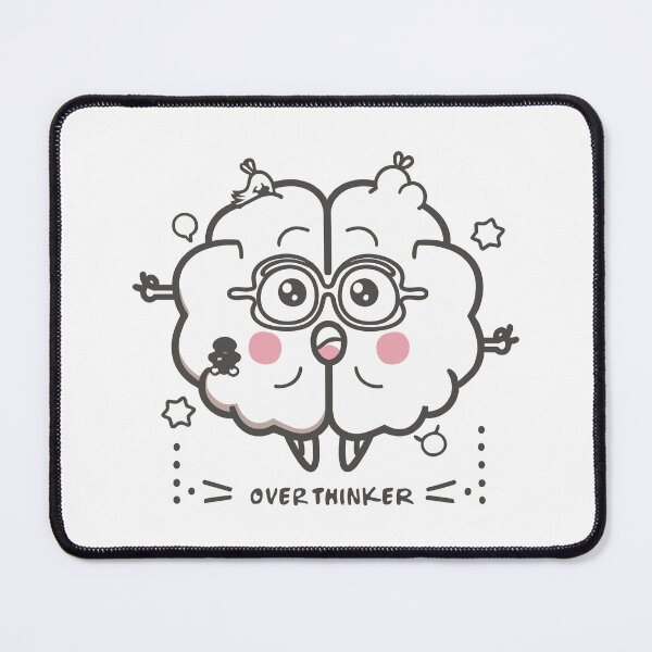 Item preview, Kawaii Brain: Professional Overthinker Cute Illustration Design designed and sold by HahaHandlesHub.