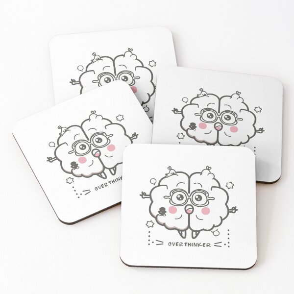 Item preview, Kawaii Brain: Professional Overthinker Cute Illustration Design designed and sold by HahaHandlesHub.