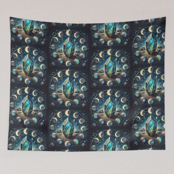 Item preview, Laboadite with Phases of the moon designed and sold by PickledjoArt.