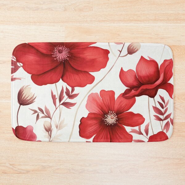 Item preview, Red White Flower Pattern Spring Aesthetic Marguerite Blasingame Watercoloring Watercolor designed and sold by SMARTKIT  DESIGNAGENCY.