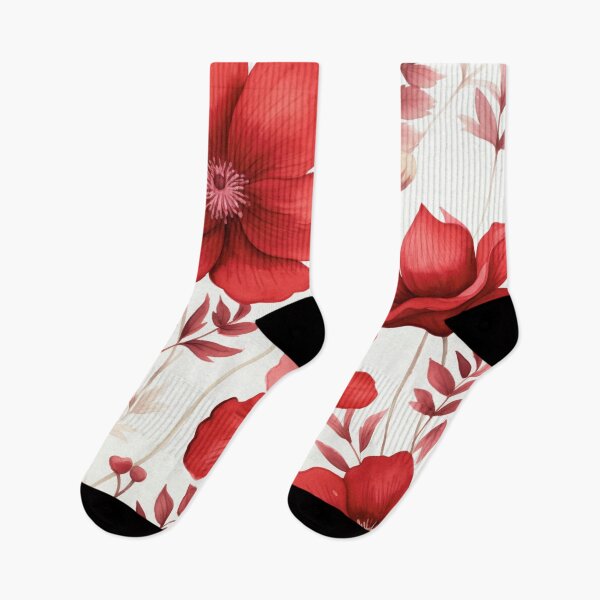 Item preview, Red White Flower Pattern Spring Aesthetic Marguerite Blasingame Watercoloring Watercolor designed and sold by SMARTKIT  DESIGNAGENCY.