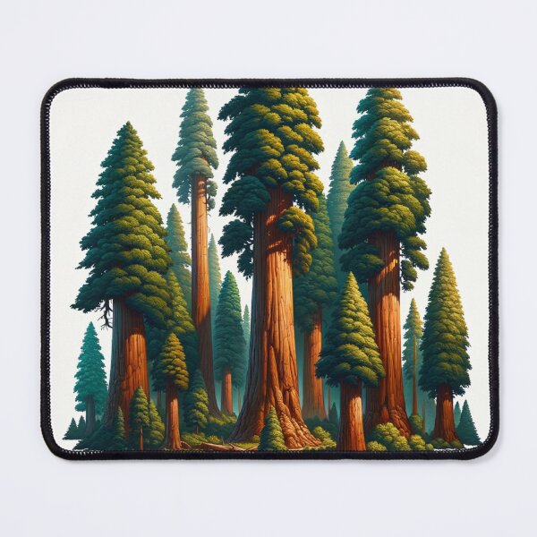 Item preview, Redwoods, detailed drawing style designed and sold by caroldarlene.