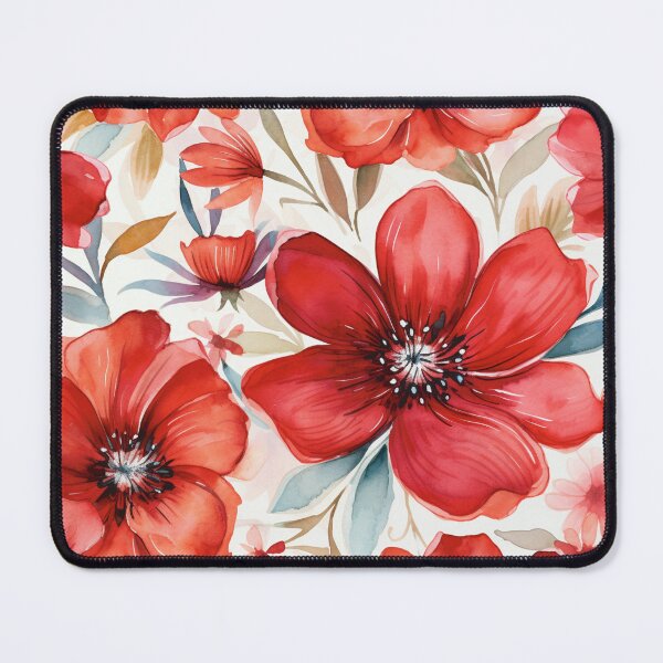 Item preview, Red White Flower Pattern Spring Aesthetic Marguerite Blasingame Watercoloring Watercolor designed and sold by SMARTKIT  DESIGNAGENCY.