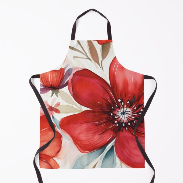 Item preview, Red White Flower Pattern Spring Aesthetic Marguerite Blasingame Watercoloring Watercolor designed and sold by SMARTKIT  DESIGNAGENCY.