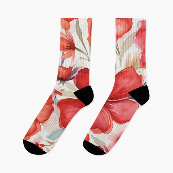 Item preview, Red White Flower Pattern Spring Aesthetic Marguerite Blasingame Watercoloring Watercolor designed and sold by SMARTKIT  DESIGNAGENCY.