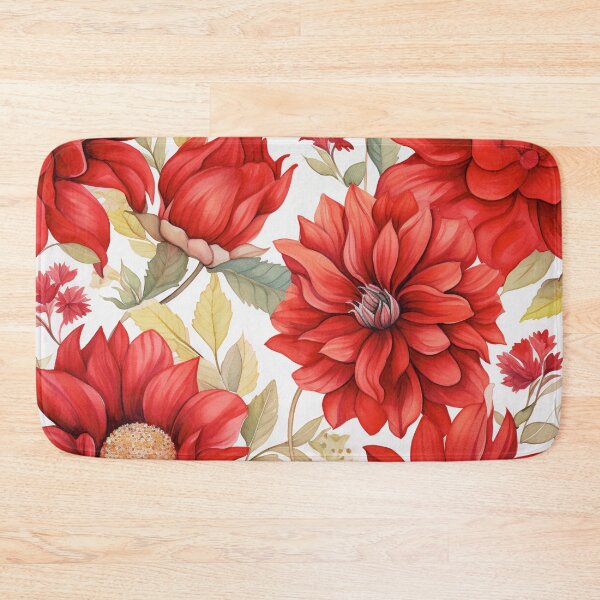 Item preview, Red White Flower Pattern Spring Aesthetic Marguerite Blasingame Watercoloring Watercolor designed and sold by SMARTKIT  DESIGNAGENCY.