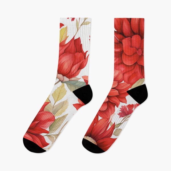 Item preview, Red White Flower Pattern Spring Aesthetic Marguerite Blasingame Watercoloring Watercolor designed and sold by SMARTKIT  DESIGNAGENCY.