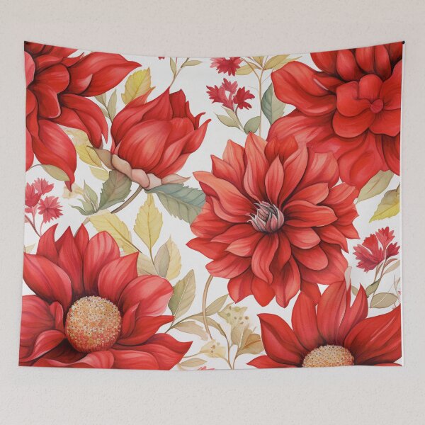 Item preview, Red White Flower Pattern Spring Aesthetic Marguerite Blasingame Watercoloring Watercolor designed and sold by SMARTKIT  DESIGNAGENCY.