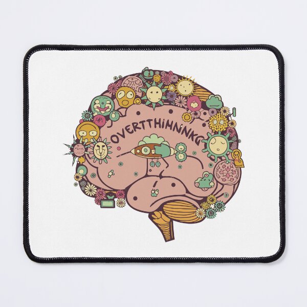 Item preview, Whimsical Overthinking Brain: Professional Overthinker Typography Design designed and sold by HahaHandlesHub.