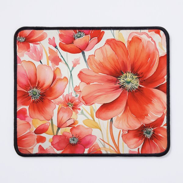 Item preview, Red White Flower Pattern Spring Aesthetic Marguerite Blasingame Watercoloring Watercolor designed and sold by SMARTKIT DESIGNAGENCY.